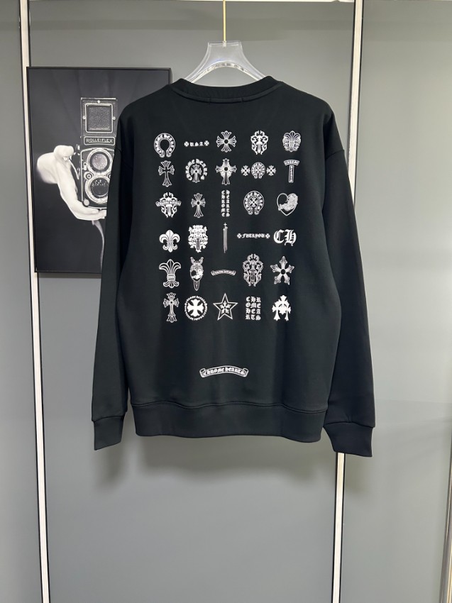 クロムハーツ スウェット n級 2025新作 ブラック クロスロゴ プルオーバー トレーナー シンプル高級感_3