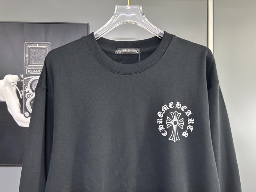 クロムハーツ スウェット n級 2025新作 ブラック クロスロゴ プルオーバー トレーナー シンプル高級感_4