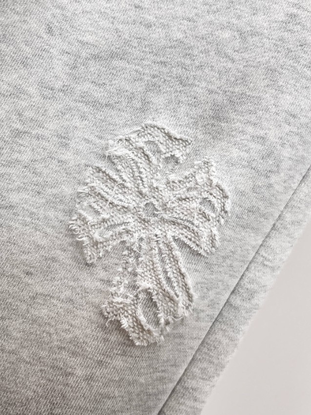 クロムハーツ スウェットパンツ n級 2025新作 グレー クロス刺繍 ロゴ入り ジョガー風 高品質 ストリート_5