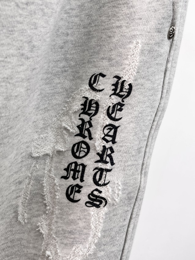 クロムハーツ スウェットパンツ n級 2025新作 グレー クロス刺繍 ロゴ入り ジョガー風 高品質 ストリート_7