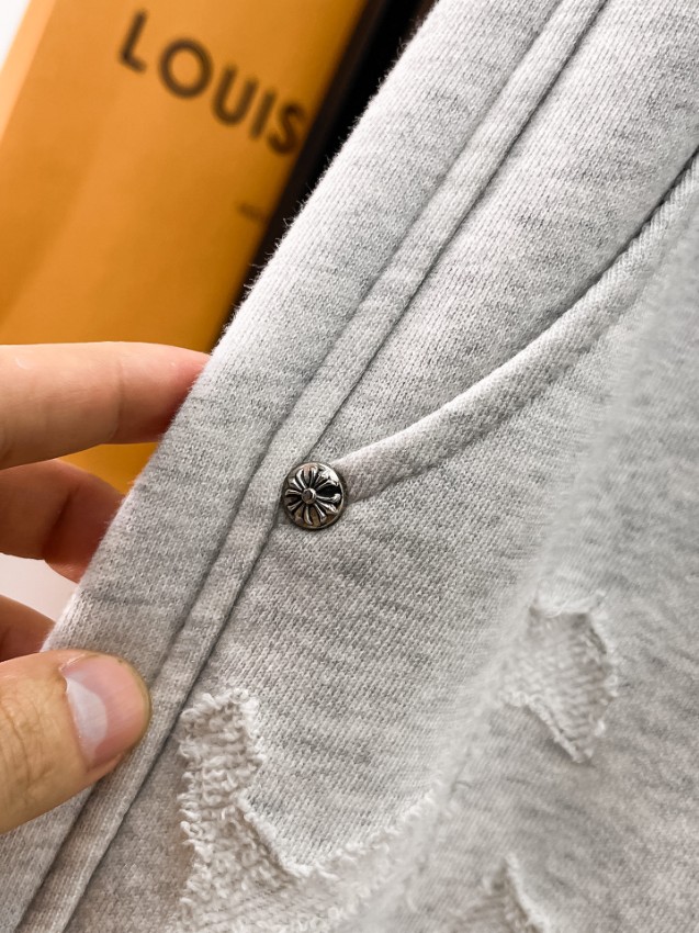 クロムハーツ スウェットパンツ n級 2025新作 グレー クロス刺繍 ロゴ入り ジョガー風 高品質 ストリート_8