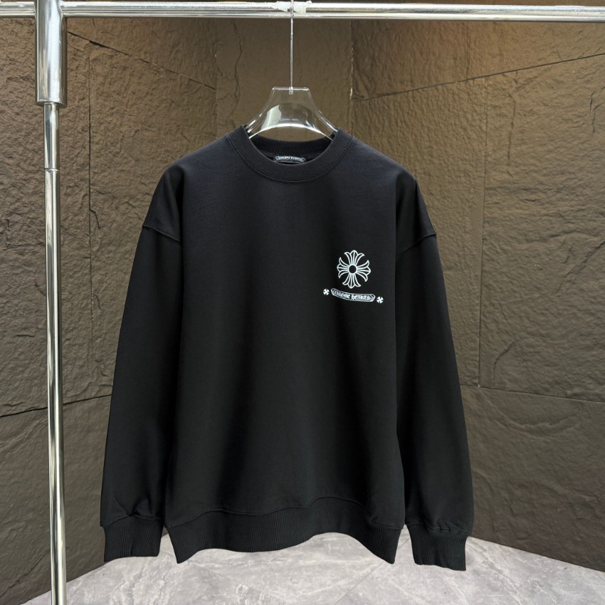 クロムハーツ スウェット n級 2025新作 ブラック クロスロゴ プリント 高品質 シンプル モード ストリート_1