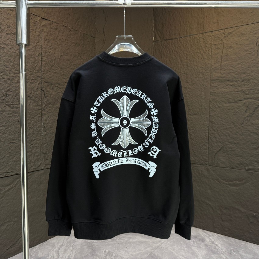 クロムハーツ スウェット n級 2025新作 ブラック クロスロゴ プリント 高品質 シンプル モード ストリート_3