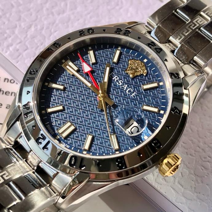 ヴェルサーチ スーパーコピー 優良サイト 高再現度 高級レベル仕様 精密ディテール メンズ腕時計 ブルーダイヤル 2025新作_2