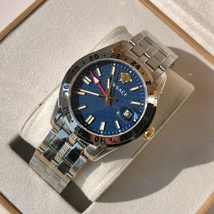 ヴェルサーチ スーパーコピー 優良サイト 高再現度 高級レベル仕様 精密ディテール メンズ腕時計 ブルーダイヤル 2025新作_5