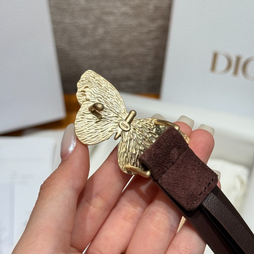 ディオール 偽物 高級感仕上げ 上質スエード素材 高再現度モデル バタフライバックルベルト_1