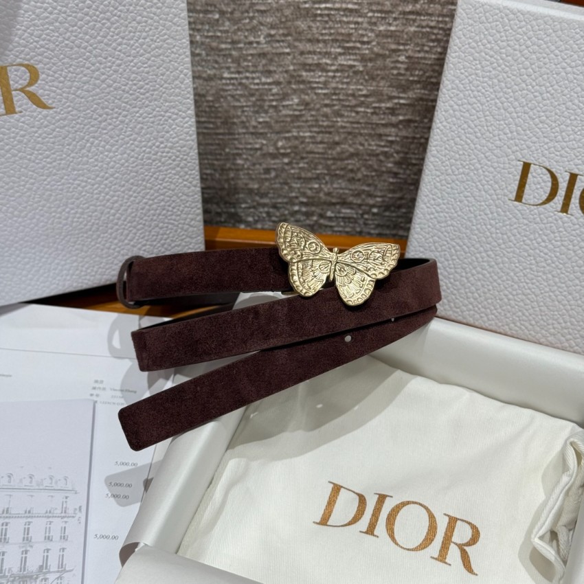 ディオール 偽物 高級感仕上げ 上質スエード素材 高再現度モデル バタフライバックルベルト_2