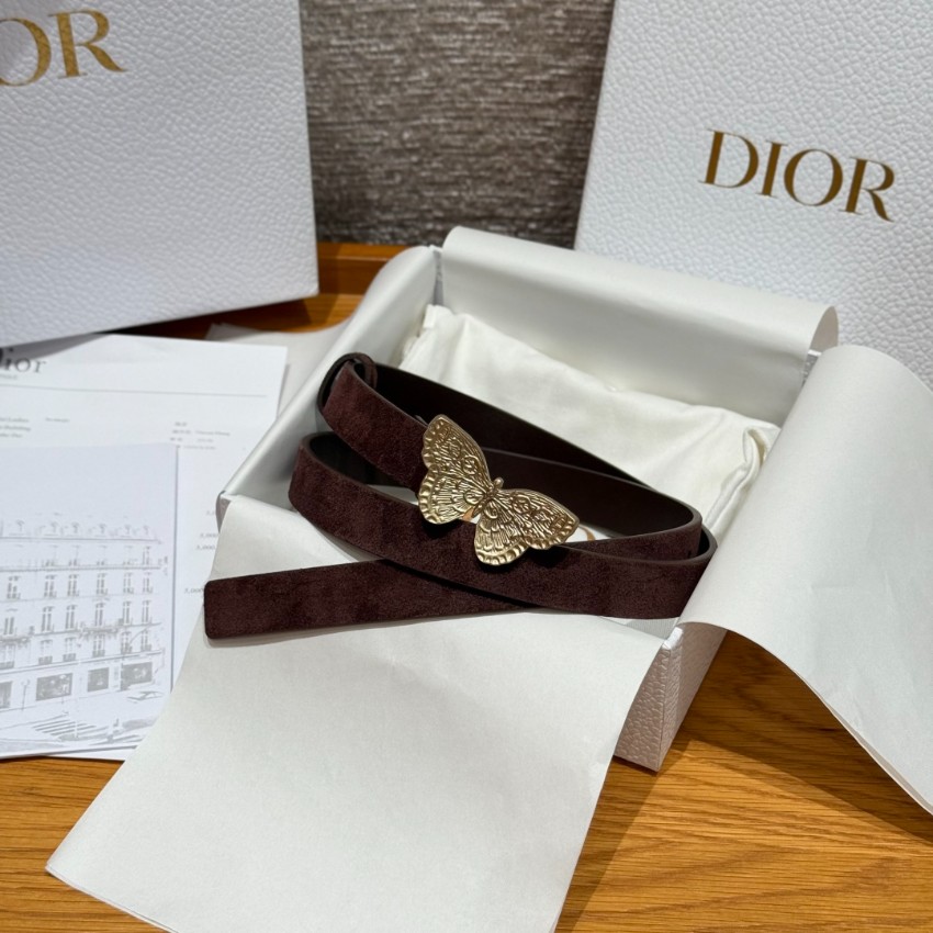 ディオール 偽物 高級感仕上げ 上質スエード素材 高再現度モデル バタフライバックルベルト_6
