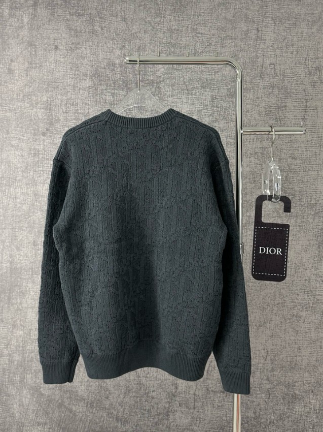 ディオール コピー 2025新作 高級感漂う 上質ウール仕様 ブラックモノグラムセーター_2