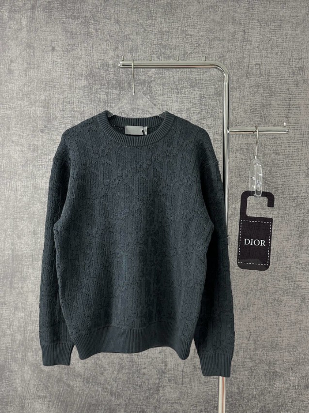 ディオール コピー 2025新作 高級感漂う 上質ウール仕様 ブラックモノグラムセーター_3