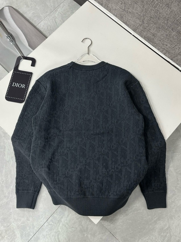 ディオール コピー 2025新作 高級感漂う 上質ウール仕様 ブラックモノグラムセーター_4