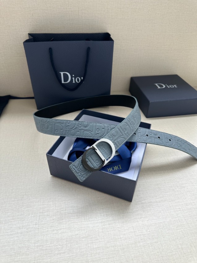 ディオール ブルーグレー ベルト スーパーコピー 高級感仕上げ 精密ディテール 本格派モデル メンズ 人気定番_3