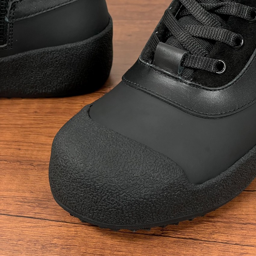 バリー ブーツ ブランド コピー 安全通販 ブラック×レッドライン 2025新作 防水 厚底デザイン メンズ モードスタイル_9