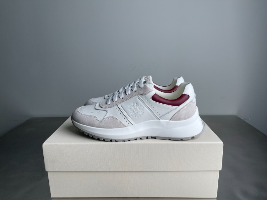 バリー スニーカー 2025新作 スーパーコピー 高再現度 丁寧な縫製 発送保証 安心サイト 上質レザー仕様 ホワイトグレー_1