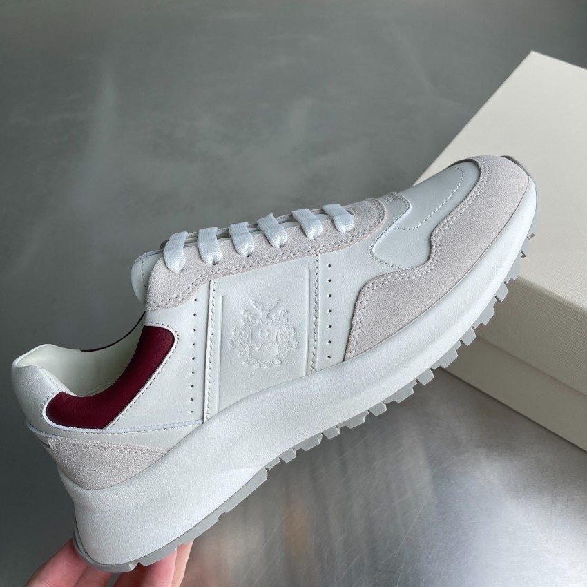 バリー スニーカー 2025新作 スーパーコピー 高再現度 丁寧な縫製 発送保証 安心サイト 上質レザー仕様 ホワイトグレー_5