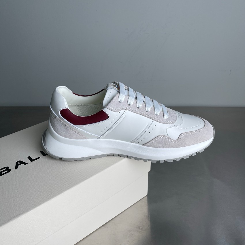 バリー スニーカー 2025新作 スーパーコピー 高再現度 丁寧な縫製 発送保証 安心サイト 上質レザー仕様 ホワイトグレー_4