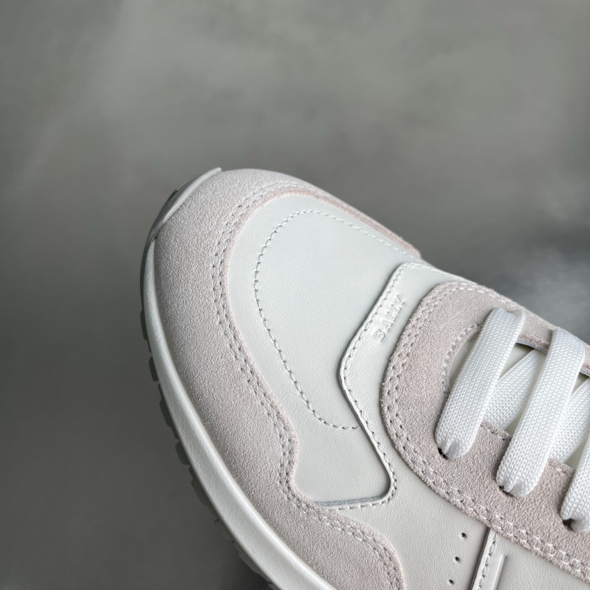 バリー スニーカー 2025新作 スーパーコピー 高再現度 丁寧な縫製 発送保証 安心サイト 上質レザー仕様 ホワイトグレー_6