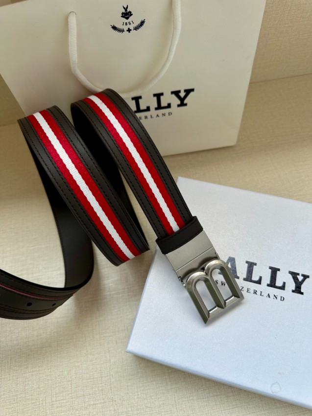 バリー ベルト 2025新作 激安 高再現度 丁寧な縫製 発送保証 安心サイト レッドライン仕様 ゴールドBバックルモデル_5