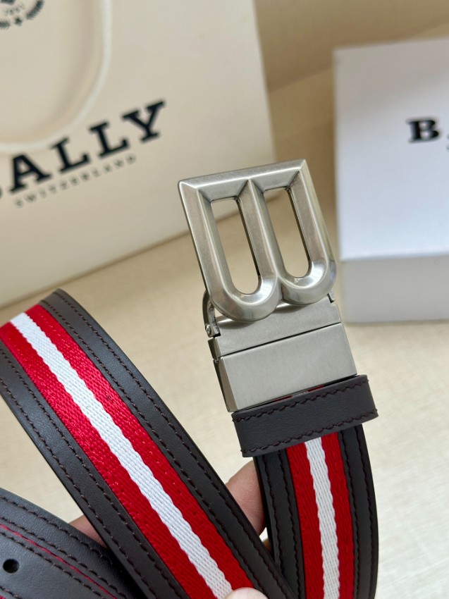 バリー ベルト 2025新作 激安 高再現度 丁寧な縫製 発送保証 安心サイト レッドライン仕様 ゴールドBバックルモデル_9
