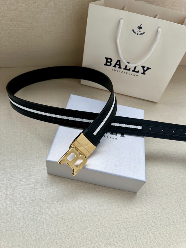 バリー ベルト 2025新作 格安 高再現度 丁寧な縫製 発送保証 安心サイト シルバーBバックル仕様 ブラックホワイトライン_7
