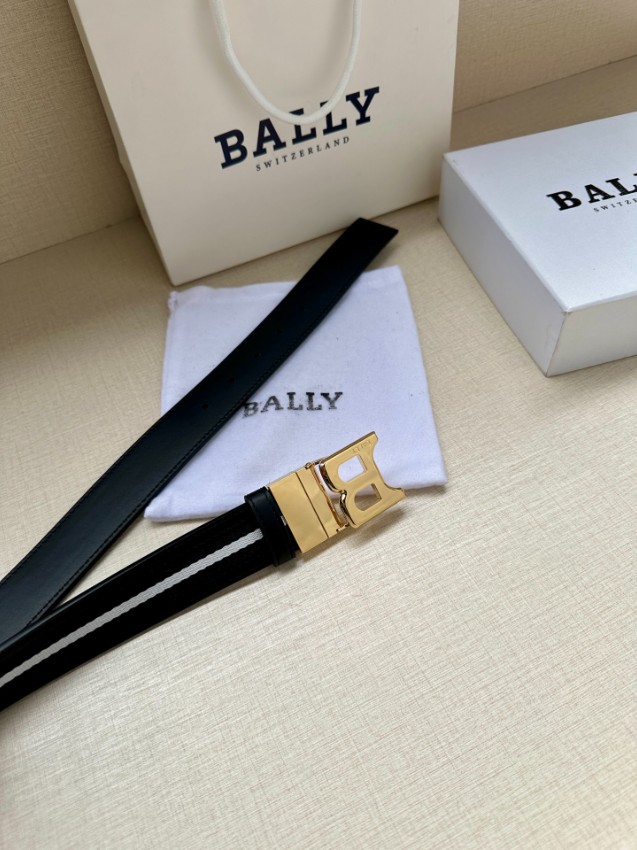 バリー ベルト 2025新作 格安 高再現度 丁寧な縫製 発送保証 安心サイト シルバーBバックル仕様 ブラックホワイトライン_8