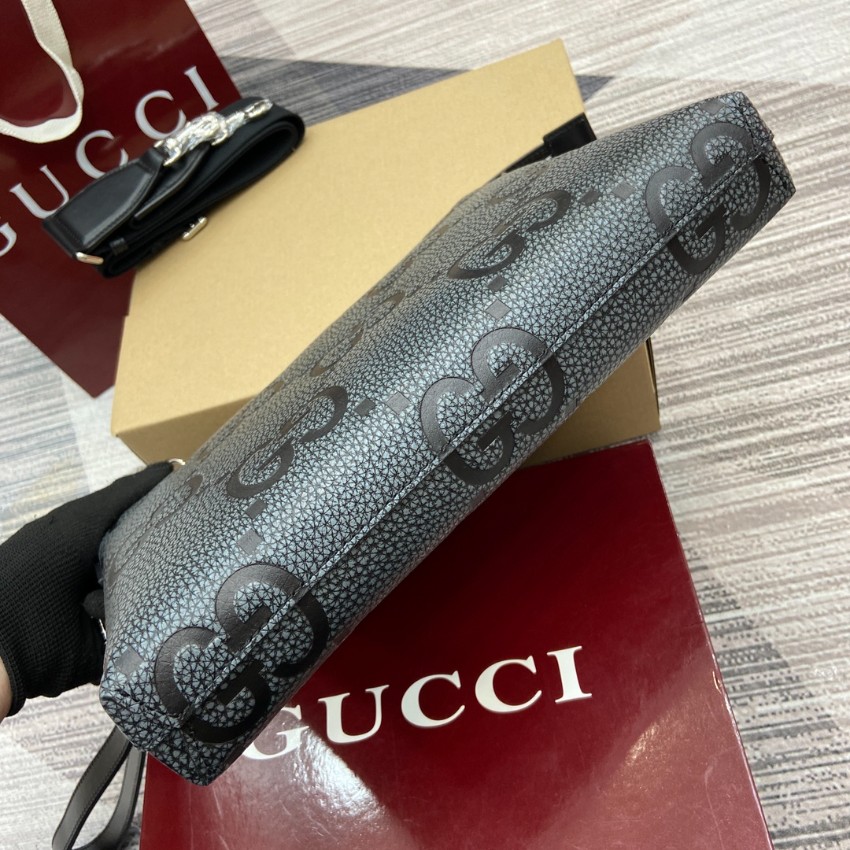グッチ クラッチバッグ 2025新作 ブランド コピー 安全通販 高再現度 丁寧な縫製 発送保証 安心サイト GG柄ブラック_6