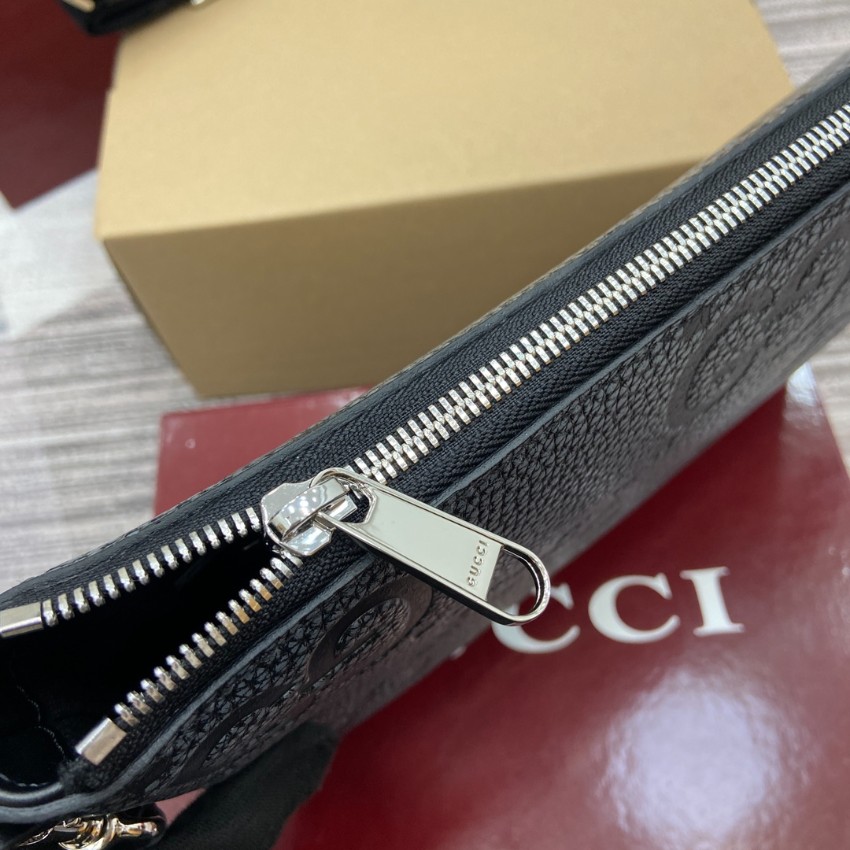 グッチ クラッチバッグ 2025新作 ブランド コピー 安全通販 高再現度 丁寧な縫製 発送保証 安心サイト GG柄ブラック_7