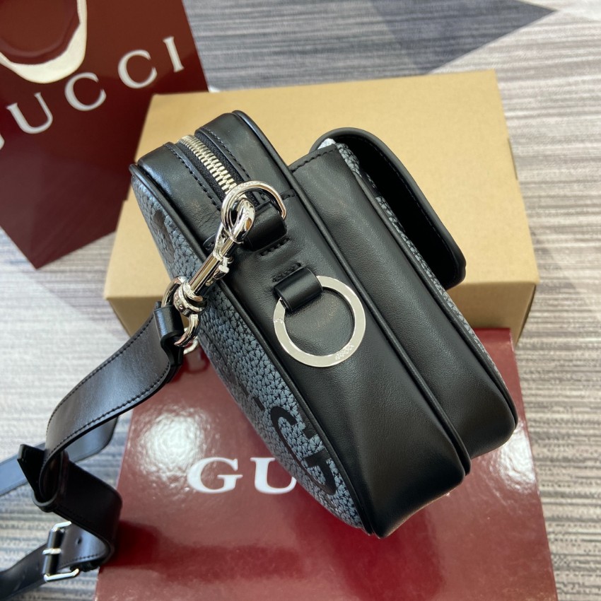 グッチ ショルダーバッグ 2025新作 偽物 バレない再現度 高再現度 丁寧な縫製 発送保証 安心サイト GG柄ブラック_4
