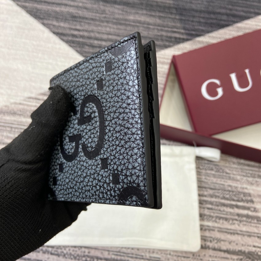グッチ 二つ折り財布 2025新作 激安屋口コミ 高再現度 丁寧な縫製 高級感仕上げ 発送保証 安心サイト GG柄ブラック_5