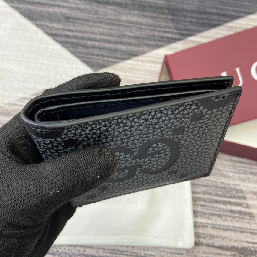 グッチ 二つ折り財布 2025新作 激安屋口コミ 高再現度 丁寧な縫製 高級感仕上げ 発送保証 安心サイト GG柄ブラック_4