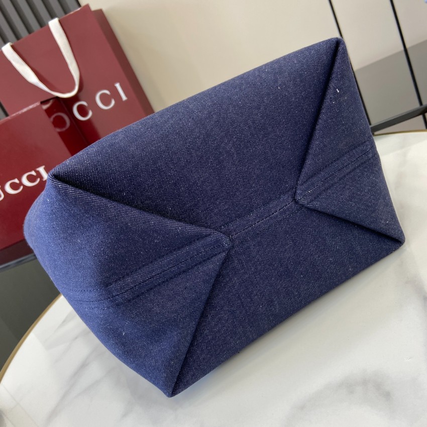 グッチ ミニトートバッグ 2025新作 高仿 優良サイト 本革使用 デニム素材 高再現度 口コミ多数 安心通販_4