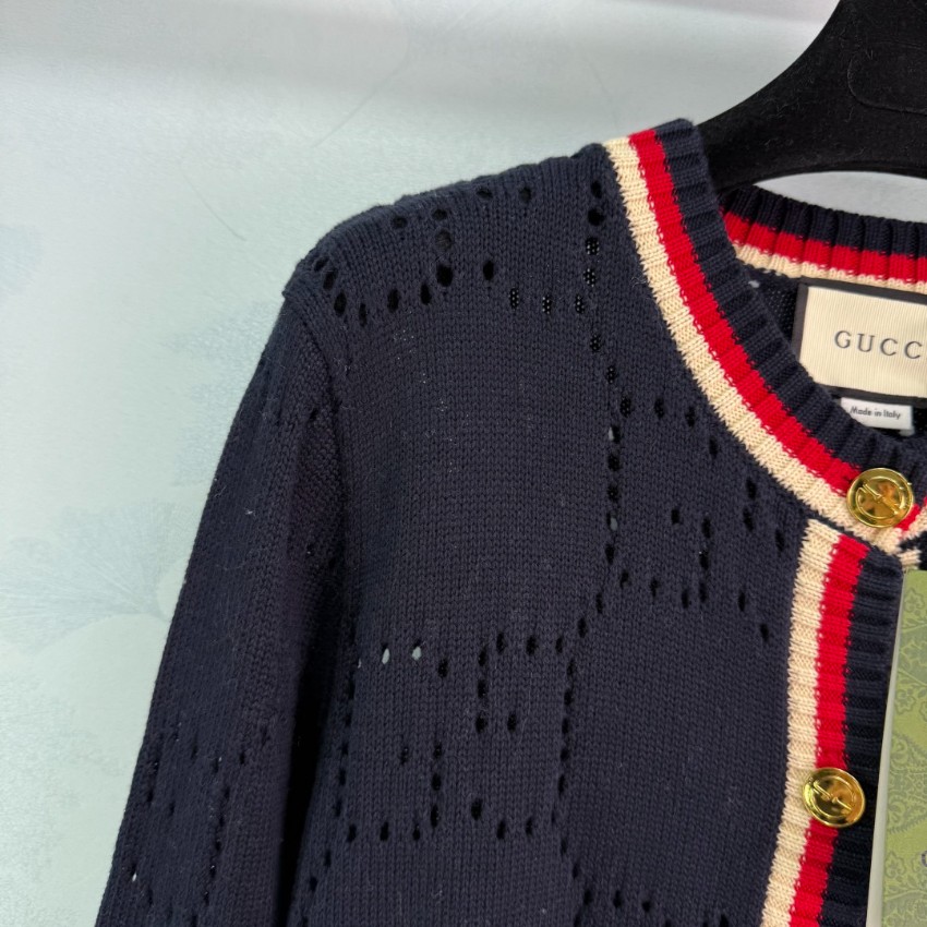グッチ GG柄 ニットカーディガン ネイビー スーパーコピー 優良サイト 快適な着心地 通気性抜群 丁寧な縫製 安心サイト 即納対応_3