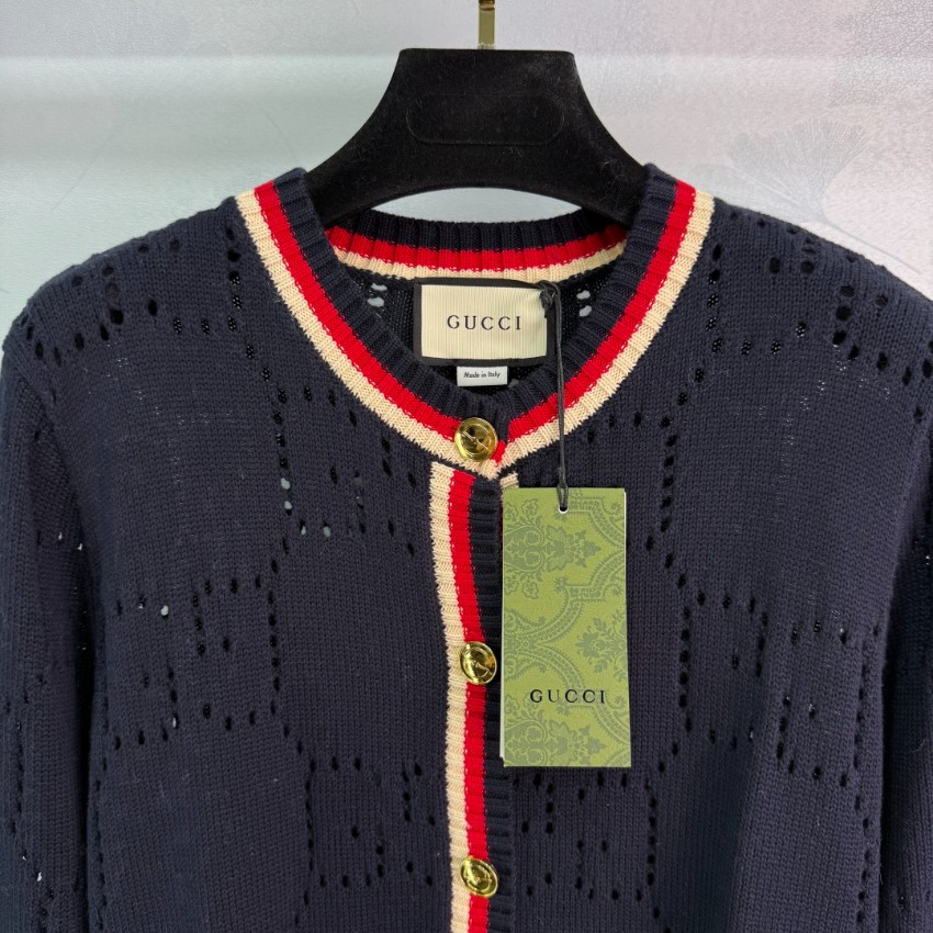 グッチ GG柄 ニットカーディガン ネイビー スーパーコピー 優良サイト 快適な着心地 通気性抜群 丁寧な縫製 安心サイト 即納対応_5