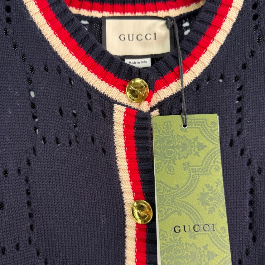 グッチ GG柄 ニットカーディガン ネイビー スーパーコピー 優良サイト 快適な着心地 通気性抜群 丁寧な縫製 安心サイト 即納対応_6