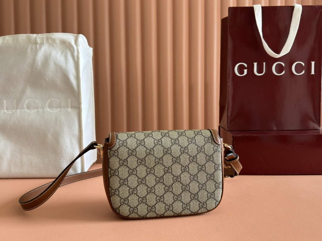 グッチ ホースビット1955 GGキャンバス ショルダーバッグ ブラウン ブランド コピー 安全通販 レビュー高リピ率 高級感漂う 即納対応_2