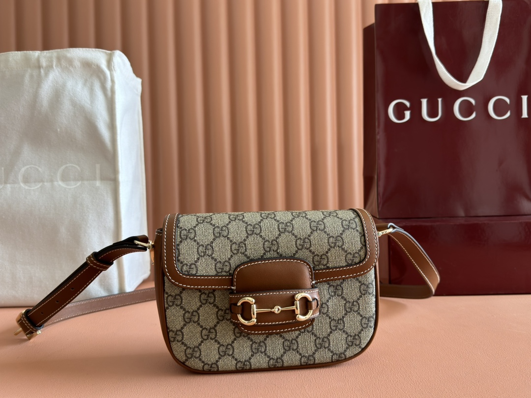 グッチ ホースビット1955 GGキャンバス ショルダーバッグ ブラウン ブランド コピー 安全通販 レビュー高リピ率 高級感漂う 即納対応_3