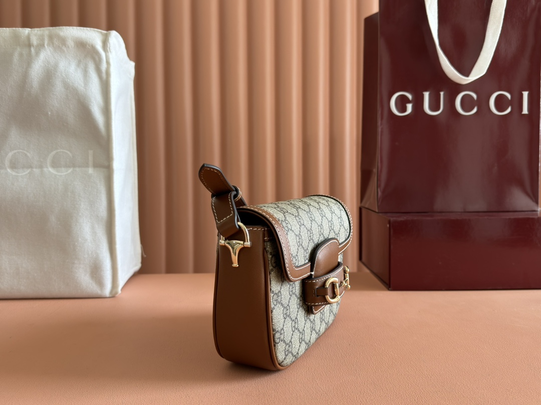 グッチ ホースビット1955 GGキャンバス ショルダーバッグ ブラウン ブランド コピー 安全通販 レビュー高リピ率 高級感漂う 即納対応_1