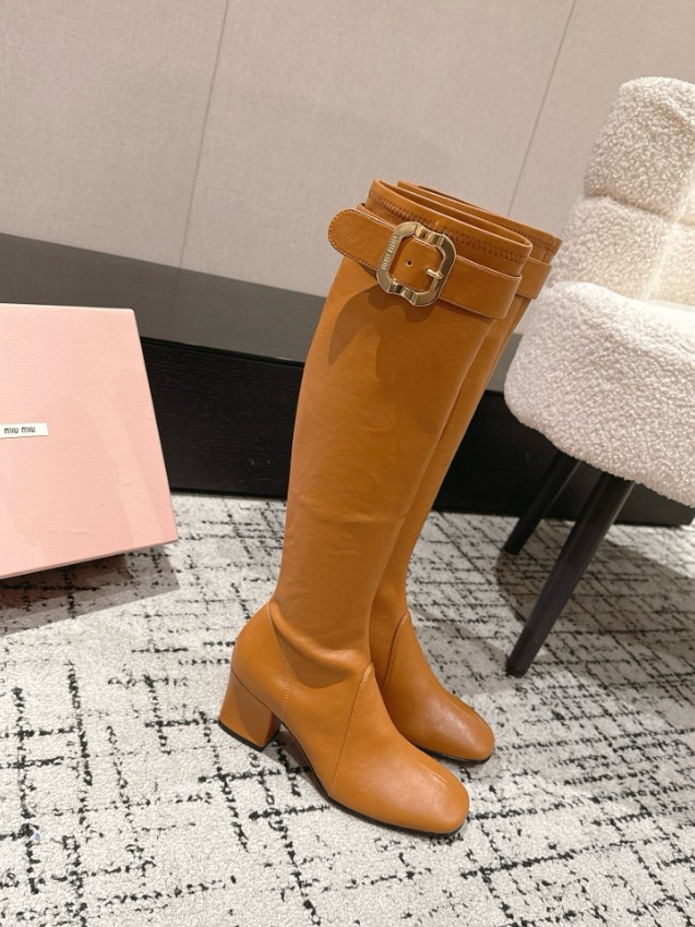 ミュウミュウ ロングブーツ 2025新作 格安 高再現度 本革使用 高級感仕上げ 丁寧な縫製 本格派モデル 安心サイト_8