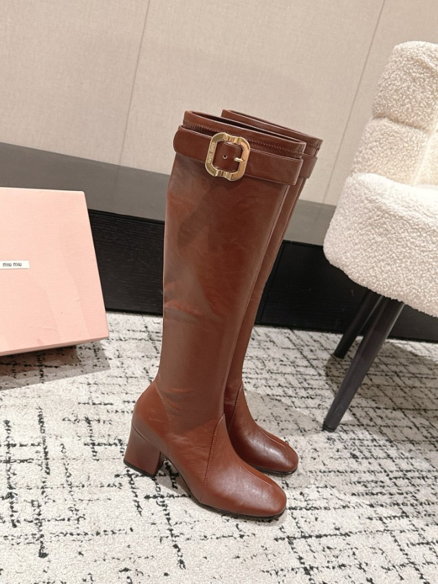 ミュウミュウ ロングブーツ 2025新作 スーパーコピー 優良サイト 高再現度 本革使用 高級感漂う 丁寧な縫製 発送保証_3
