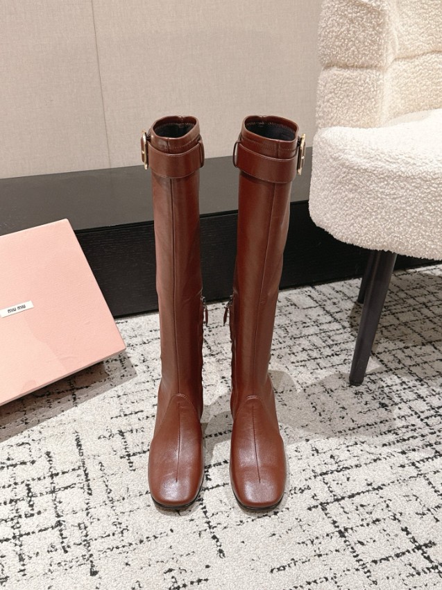 ミュウミュウ ロングブーツ 2025新作 スーパーコピー 優良サイト 高再現度 本革使用 高級感漂う 丁寧な縫製 発送保証_7
