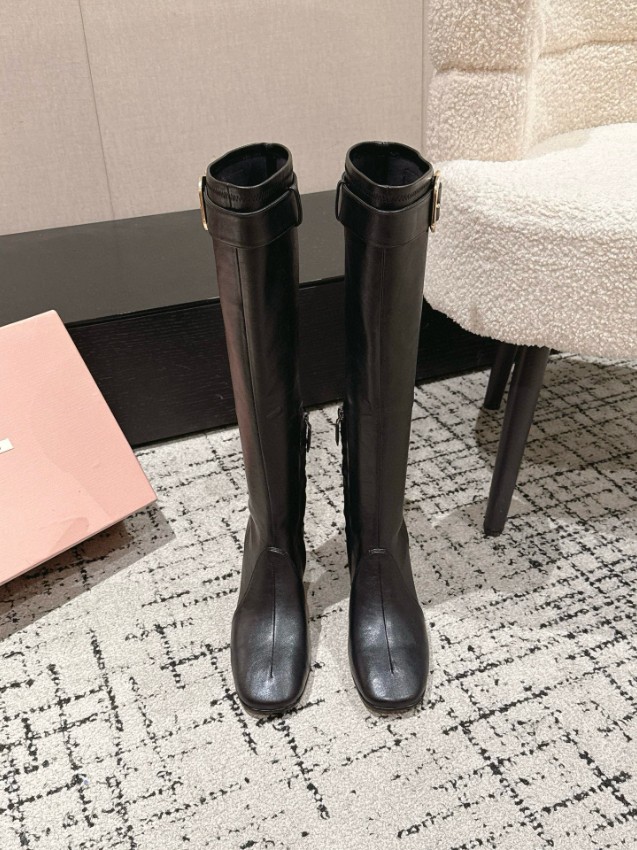 ミュウミュウ ロングブーツ 2025新作 ブランド コピー 安全通販 本革使用 高再現度 高級感仕上げ 本格派モデル 発送保証_6