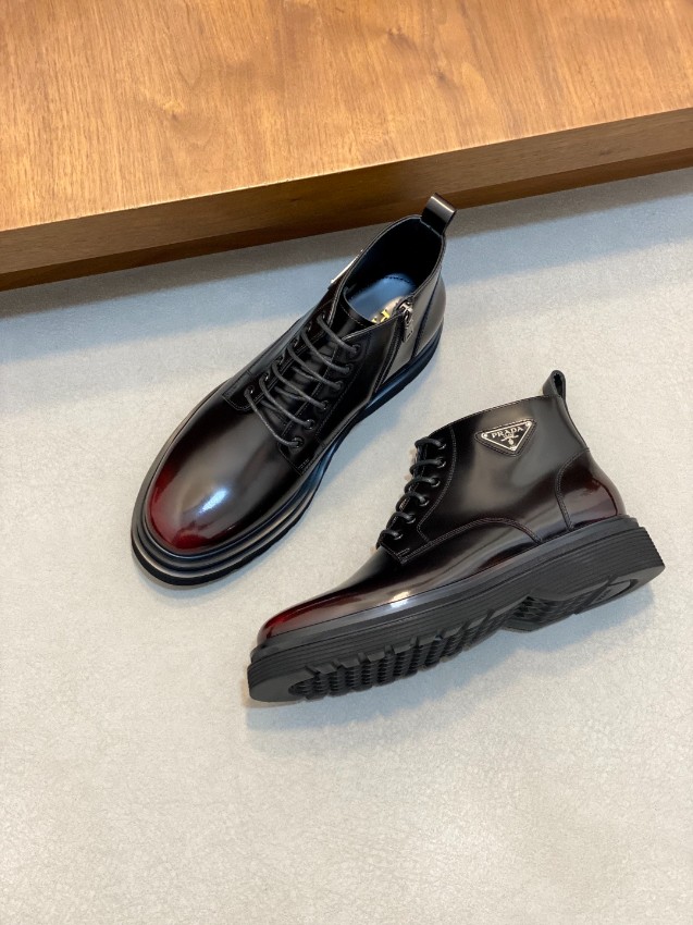 プラダ スーパーコピー ブーツ 2025新作 高再現度 光沢レザー仕様 発送保証付き 安心サイト 高級感仕上げ_3