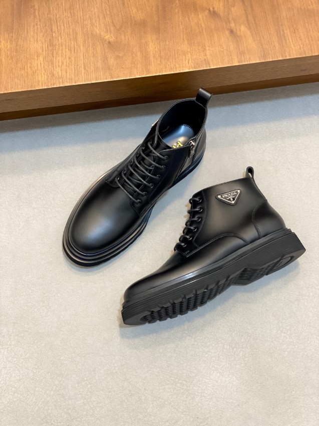 プラダ n級 ブーツ 2025新作 高級感仕上げ マットブラック仕様 発送保証付き 安心サイト 高再現度モデル_7