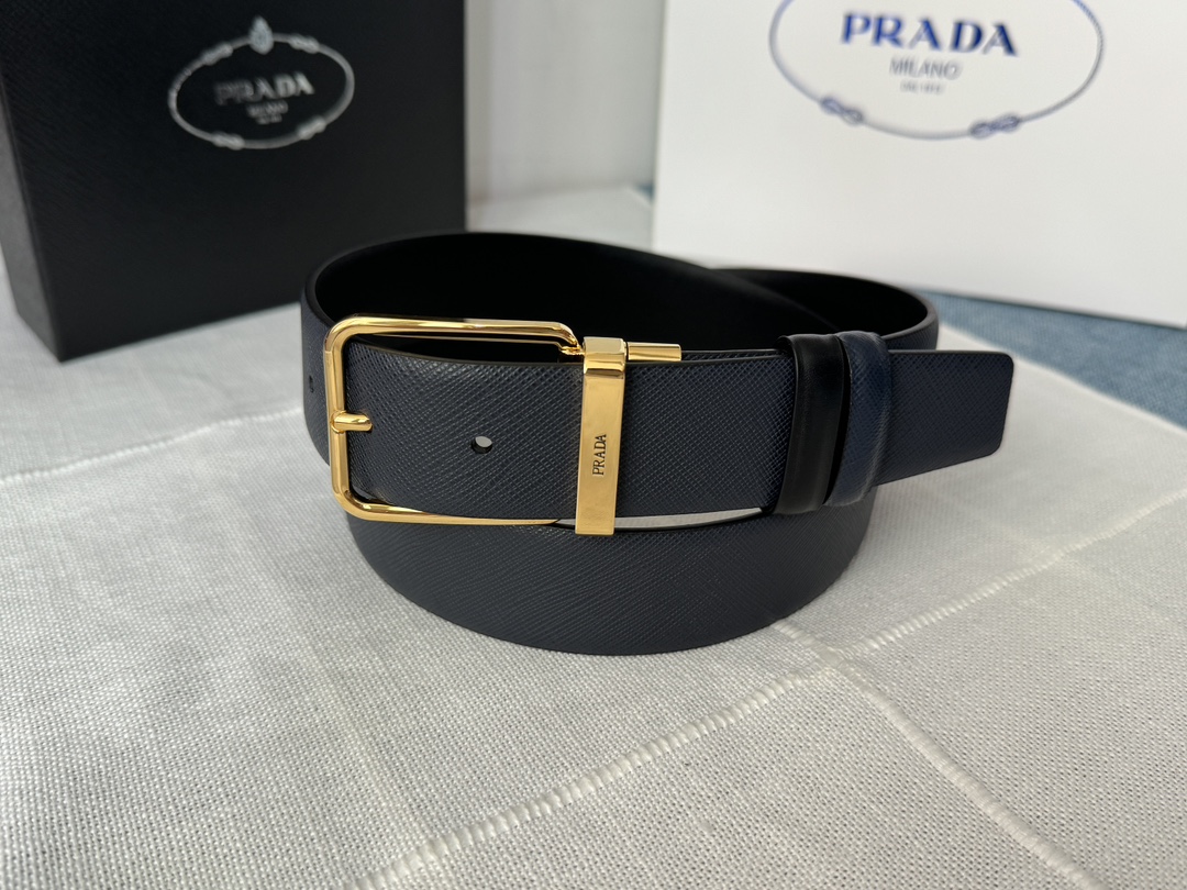 プラダ ベルト メンズ 2025新作 偽物 高再現度 本革使用 精密ディテール 高級感仕上げ 丁寧な縫製 エレガントデザイン 安心サイト_3