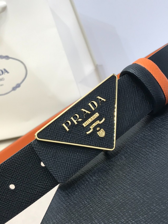 プラダ ベルト メンズ 2025新作 格安 高再現度 本革使用 トライアングルロゴ 高級感仕上げ 精密ディテール 丁寧な縫製 安心サイト_3