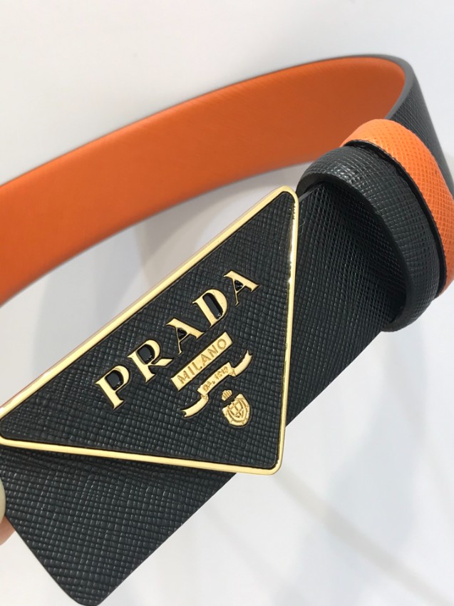 プラダ ベルト メンズ 2025新作 格安 高再現度 本革使用 トライアングルロゴ 高級感仕上げ 精密ディテール 丁寧な縫製 安心サイト_2