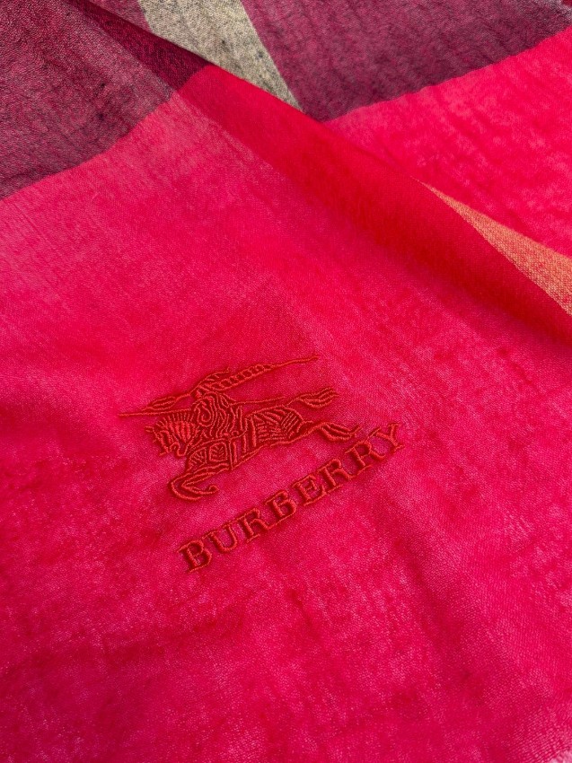 バーバリー ストール レディース ブランド コピー 優良サイト チェック柄 レッド系 高再現度 高級感 2025新作_3