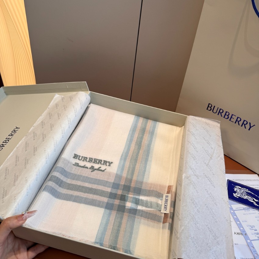 バーバリー スカーフ レディース メンズ スーパーコピー 優良サイト ロゴ刺繍 ストール ベージュ系 2025新作_4