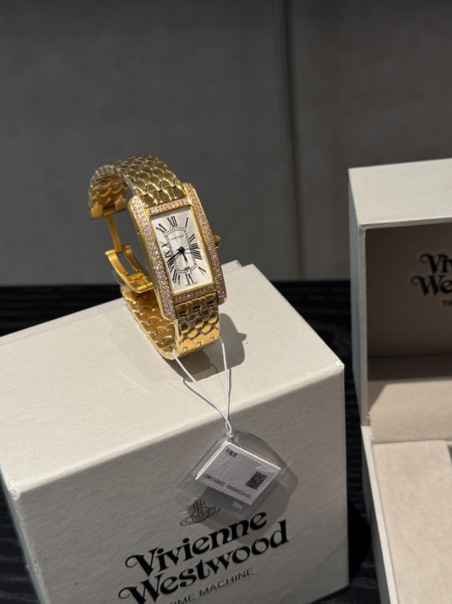 カルティエ 時計 レディース ブランド コピー 優良店 タンクアメリカン ゴールド&ローズ コンビ ダイヤモデル_2