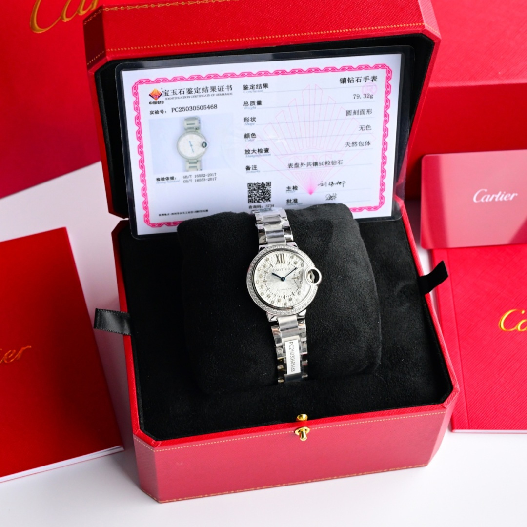 カルティエ Ballon Bleu ダイヤ レディース 自動巻き 高級感仕上げ スーパーコピー 高再現度 腕時計 安心サイト_3